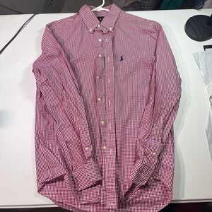 Ralph Lauren Men's Medium Button Up‎ Red Checkered Box EUC